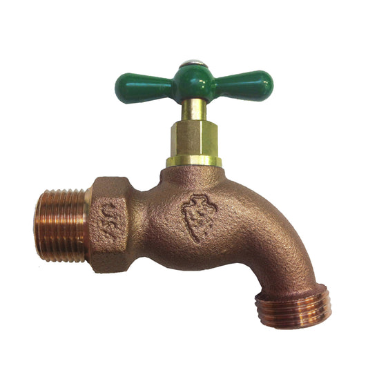 Arrowhead 3/4 in. MIP X 3/4 in. MHT Brass Hose Bibb