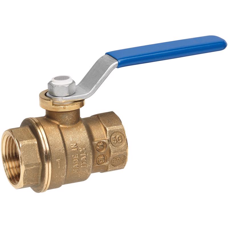 Homewerks 1 in. Brass FIP Ball Valve Full Port Quarter-Turn Lever For Water/Oil/Gas