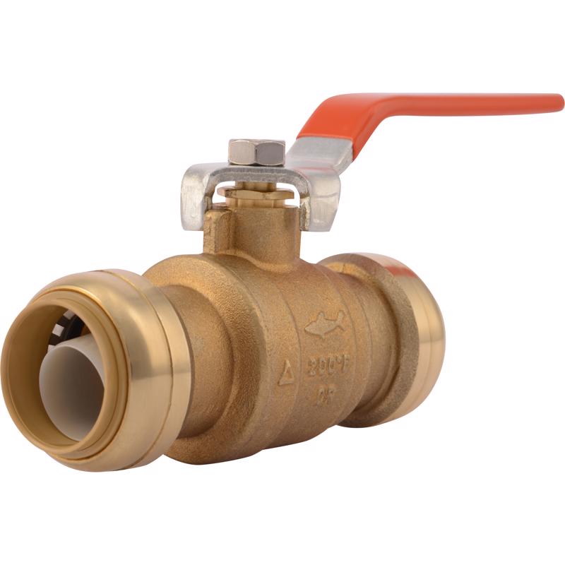 SharkBite 1 in. Brass Push Fit Ball Valve Lever For Potable Water