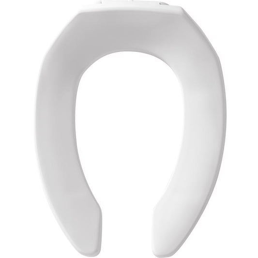 Mayfair by Bemis Elongated White Plastic Toilet Seat