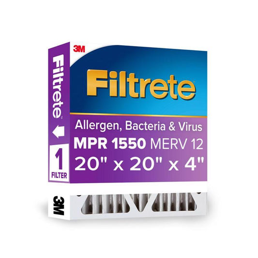 3M Filtrete 20 in. W X 20 in. H X 4 in. D Polyester 12 MERV Pleated Allergen Air Filter 1 pk