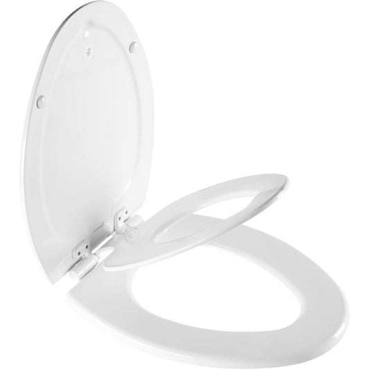 Mayfair by Bemis NextStep2 Slow Close Elongated White Enameled Wood Toilet Seat