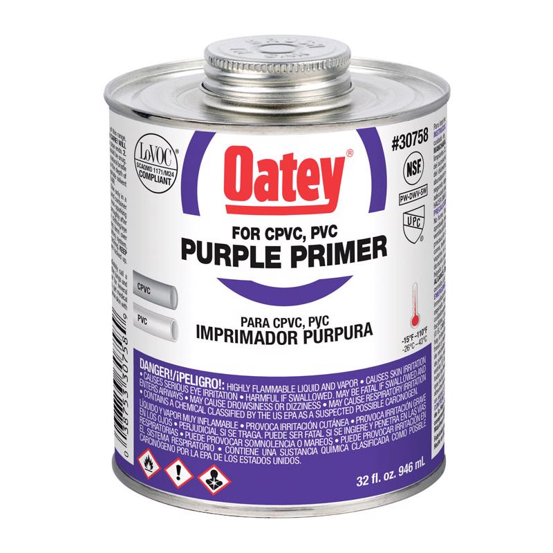 Oatey Purple Primer For CPVC/PVC 32 oz