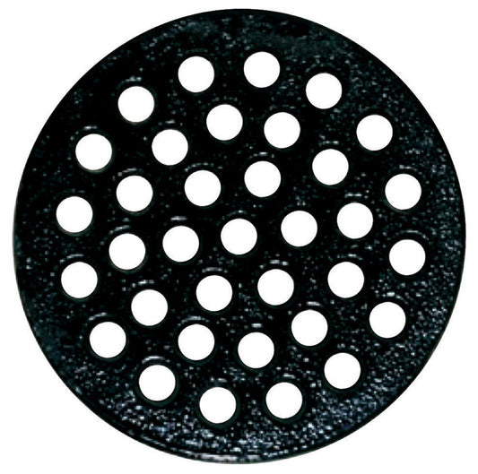 Sioux Chief 8-7/8 in. Epoxy Coated Black Round Cast Iron Floor Drain Strainer