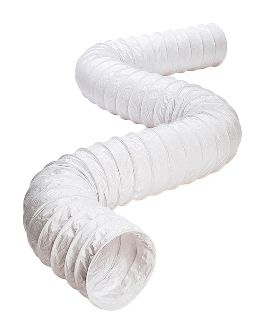 Deflect-O 50 ft. L X 4 in. D White Vinyl Vent Duct