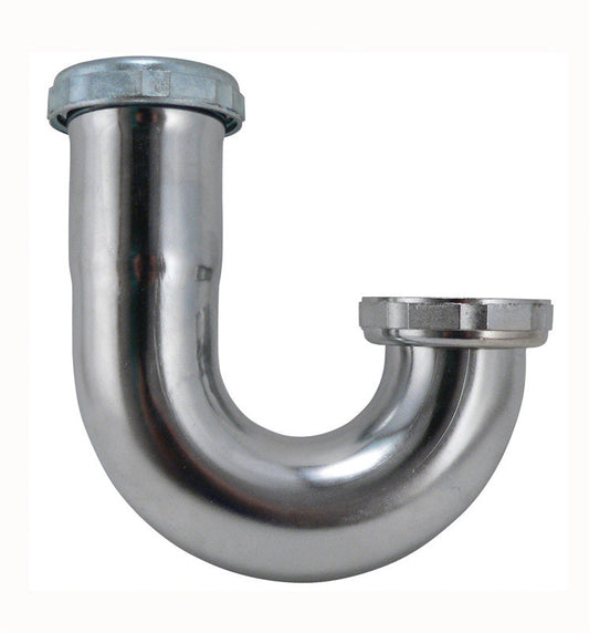 Keeney 1-1/2 in. D Chrome Plated Brass J Bend