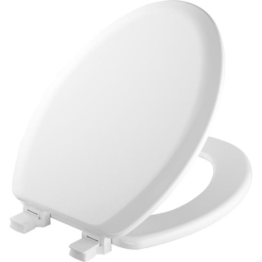 Mayfair by Bemis Cameron Elongated White Enameled Wood Toilet Seat