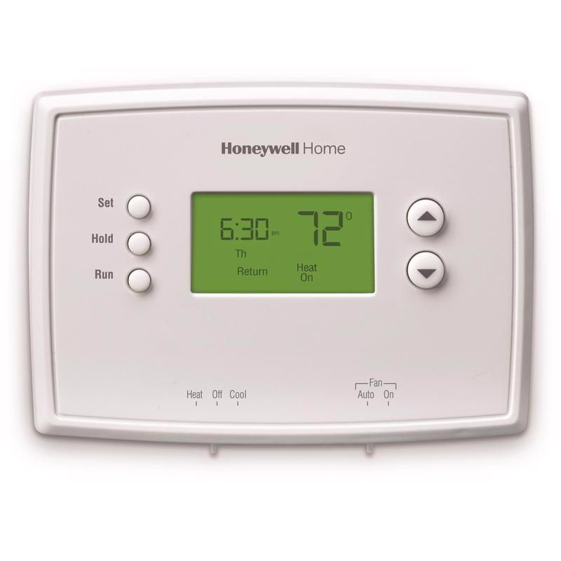 Honeywell Home Heating and Cooling Push Buttons Programmable Thermostat