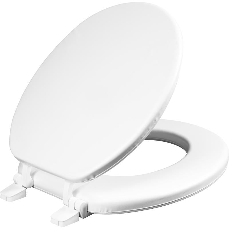 Mayfair by Bemis Round White Vinyl Toilet Seat