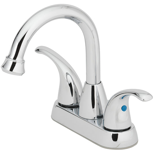 OakBrook Chrome Two-Handle Bathroom Sink Faucet 4 in.