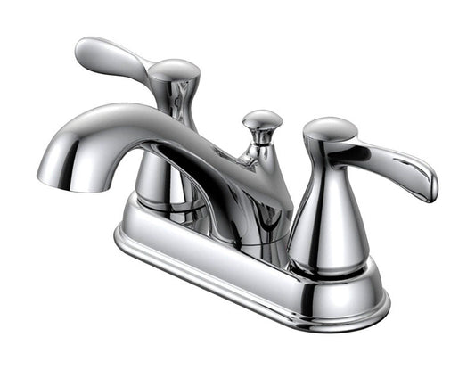 OakBrook Chrome Two-Handle Bathroom Sink Faucet 4 in.