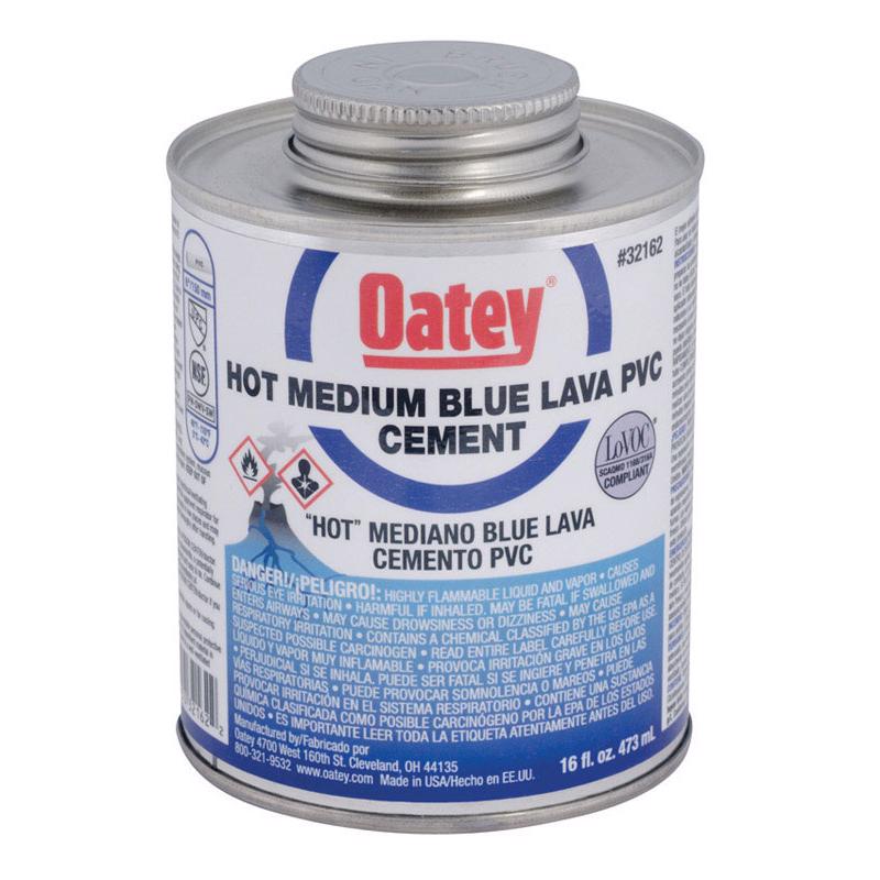 Oatey Lava Hot Blue Cement For PVC 16 oz