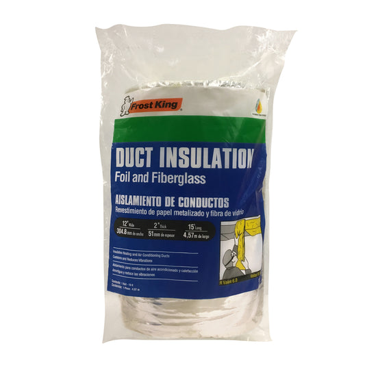 Frost King 12 in. X 15 ft. L Fiberglass/Foil Duct Insulation