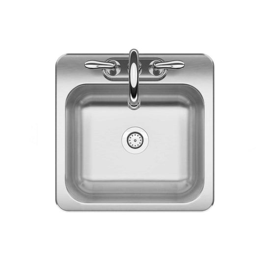 Kindred Stainless Steel Top Mount 15 in. W X 15 in. L Single Bowl Bar Sink