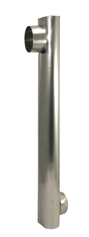 Deflect-O 7.25 in. L X 4.875 in. D Silver Aluminum Skinny Duct