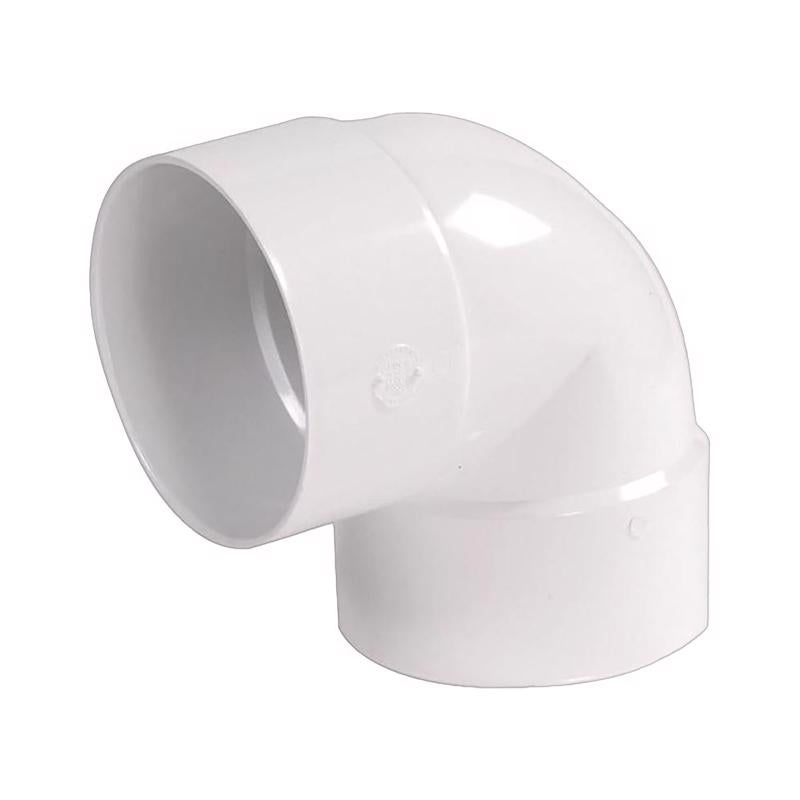 NDS Schedule 35 6 in. Hub each X 6 in. D Hub PVC Elbow 1 pk