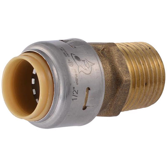 SharkBite Push to Connect 1/2 in. Male X 1/2 in. D Male Brass Adapter