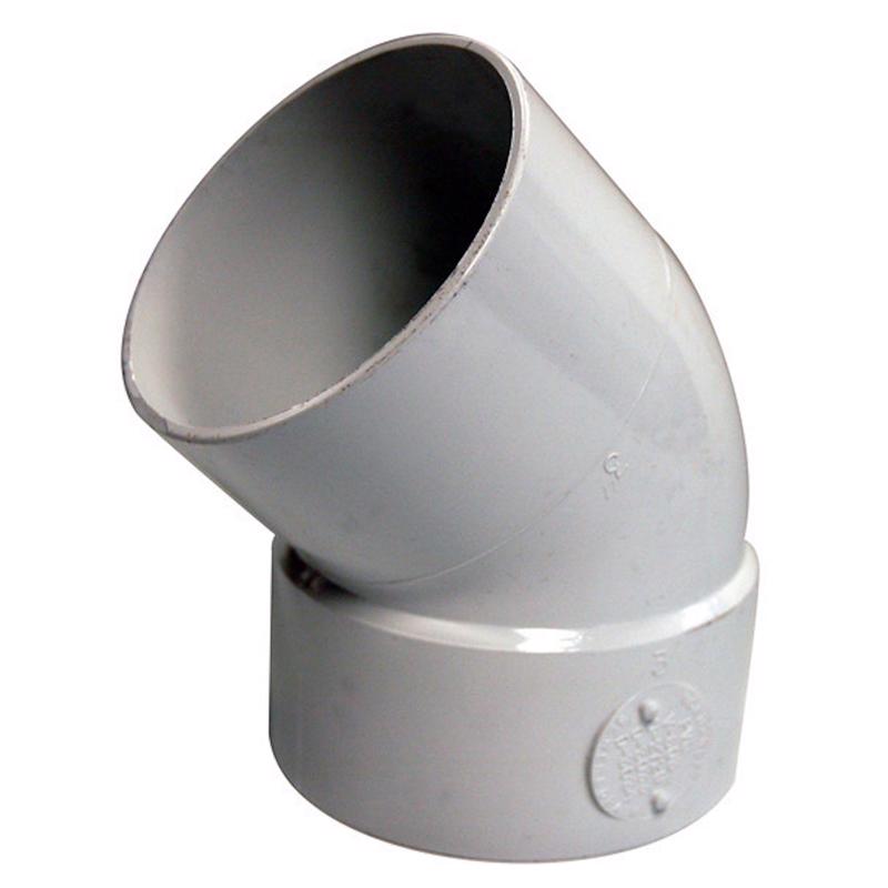 NDS Schedule 35 6 in. Hub each X 6 in. D Spigot PVC Elbow 1 pk