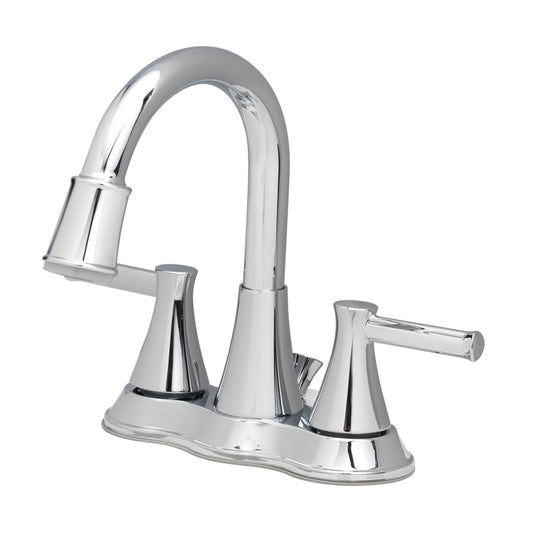 OakBrook Chrome Two-Handle Bathroom Sink Faucet 4 in.