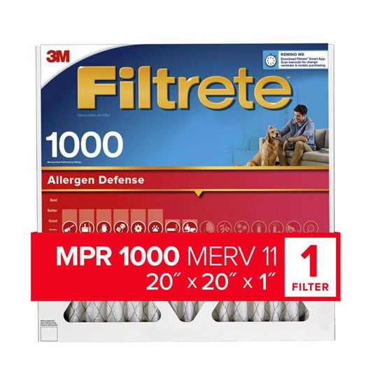 Filtrete Allergen Defense 20 in. W X 20 in. H X 1 in. D 11 MERV Pleated Air Filter 1 pk