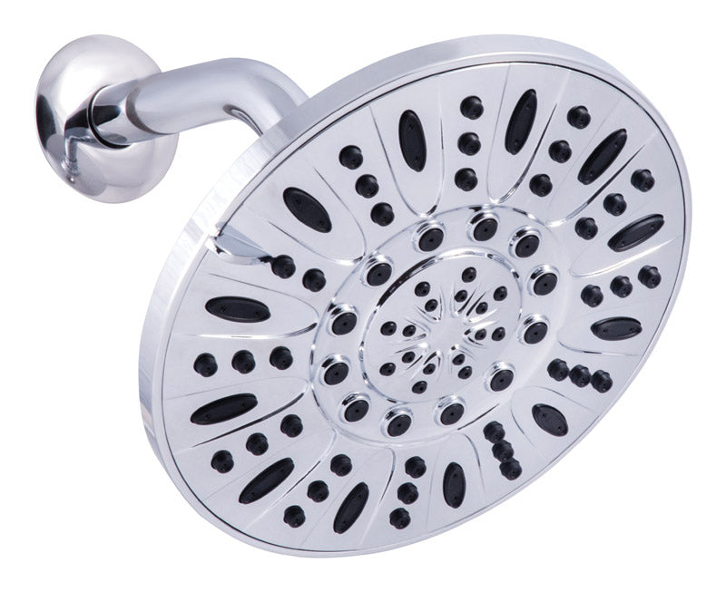 OakBrook Chrome PVC 3 settings Wallmount Showerhead 1.8 gpm