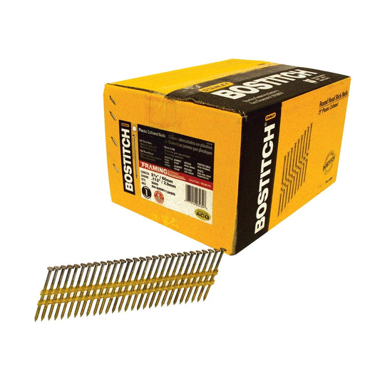 Bostitch 2-3/8 in. L X 10 Ga. Plastic Strip Hot-Dip Galvanized Framing Nails 21 deg 5,000 pk