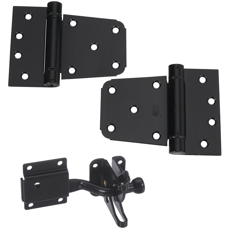 National Hardware Black Steel Gate Hardware Kit 1 pk