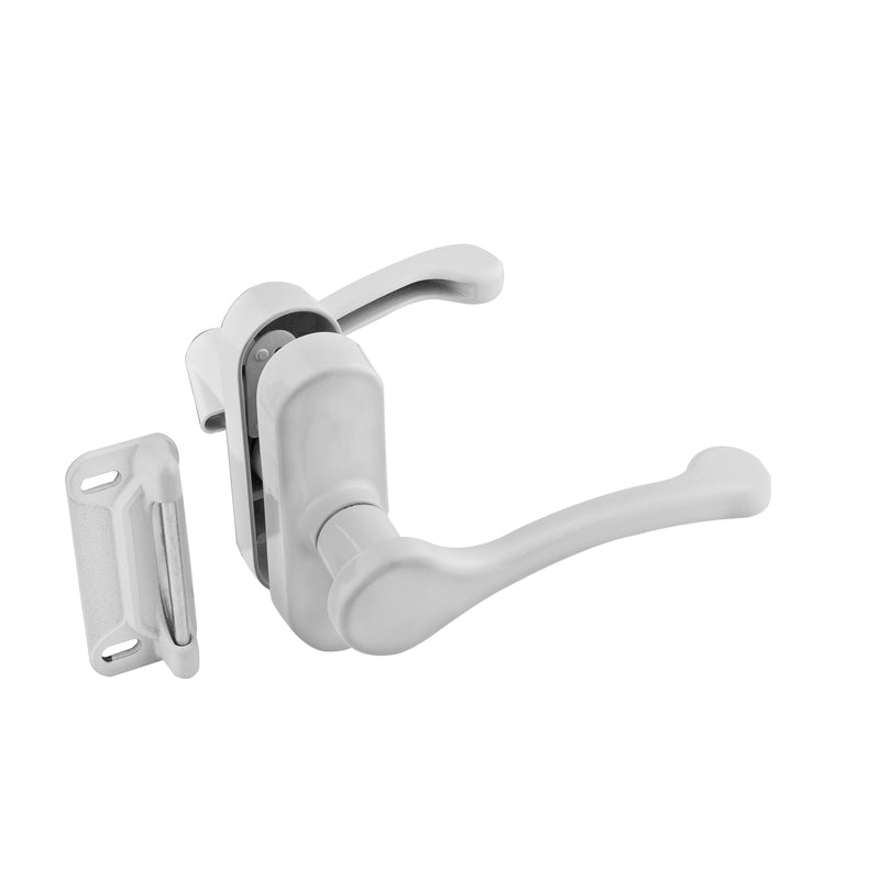 National Hardware White Zinc Lever Latches 1 pk