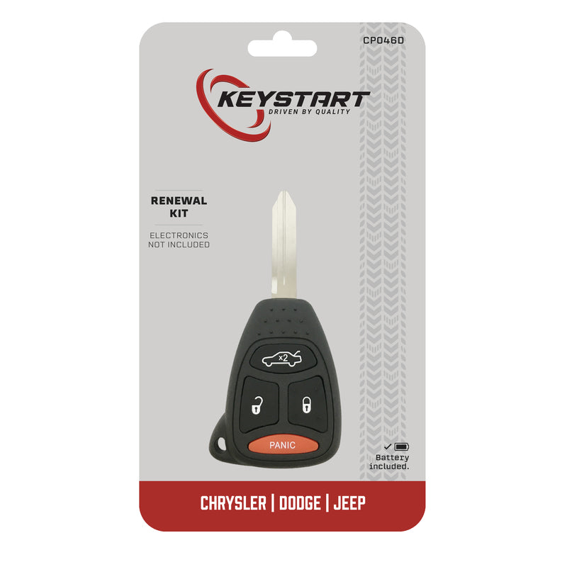 KeyStart Renewal KitAdvanced Remote Automotive Replacement Key CP046 Double For Mopar