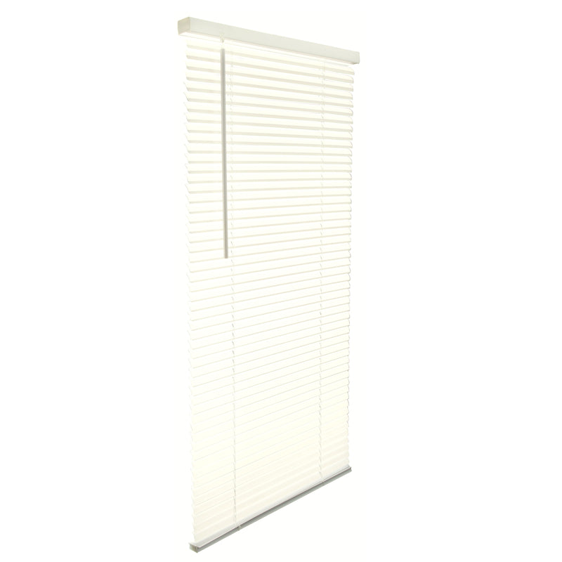 Living Accents Vinyl 1 in. Blinds 39 in. W X 64 in. H Alabaster Cordless