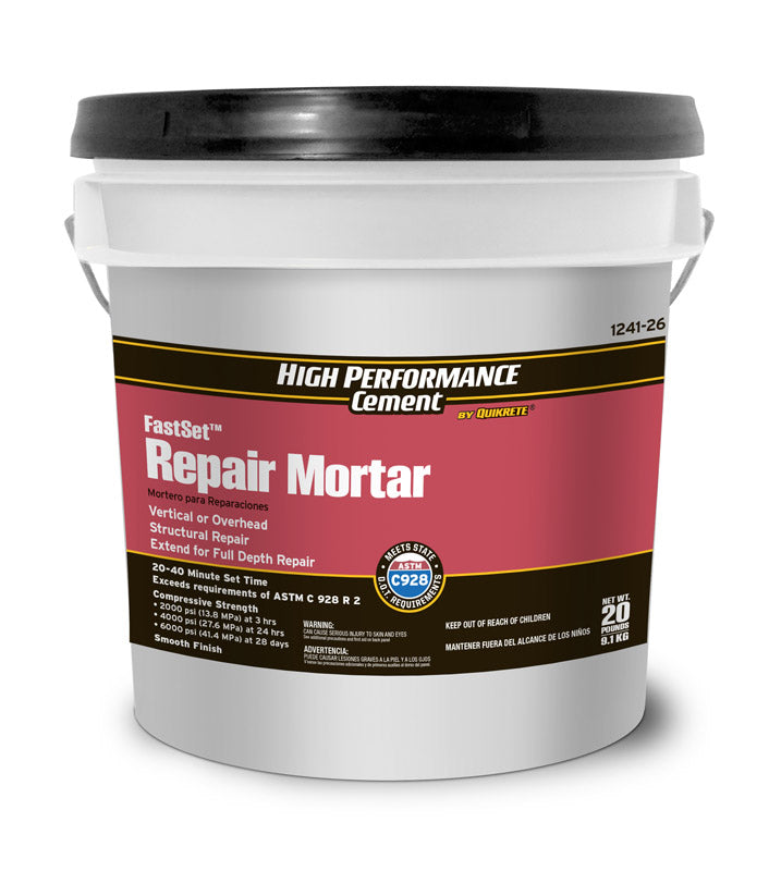 Quikrete FastSet Gray Repair Mortar 20 lb