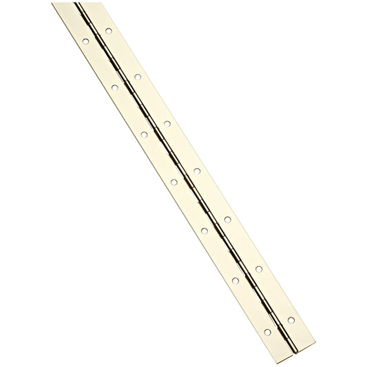 National Hardware 72 in. L Brass-Plated Continuous Hinge 1 pk