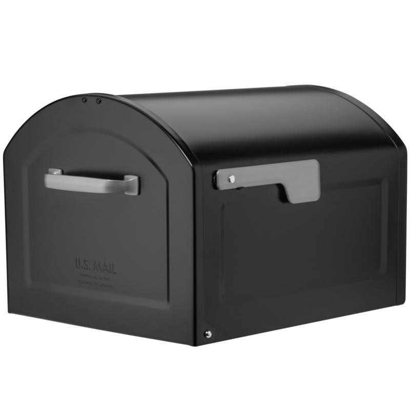 Architectural Mailboxes Centennial Post Mount Galvanized Steel Post Mount Black Mailbox