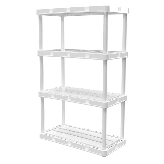 Gracious Living Knect-A-Shelf 48 in. H X 24 in. W X 12 in. D Resin Shelving Unit