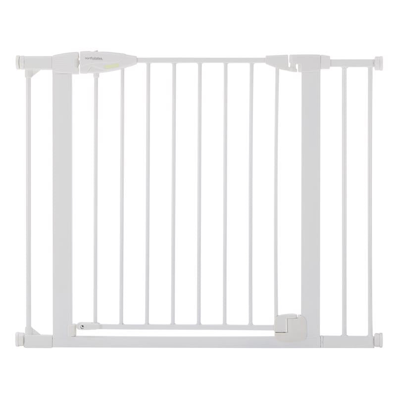 North States Toddleroo White 30 in. H X 29.75-40.5 in. W Metal Auto-Close Gate