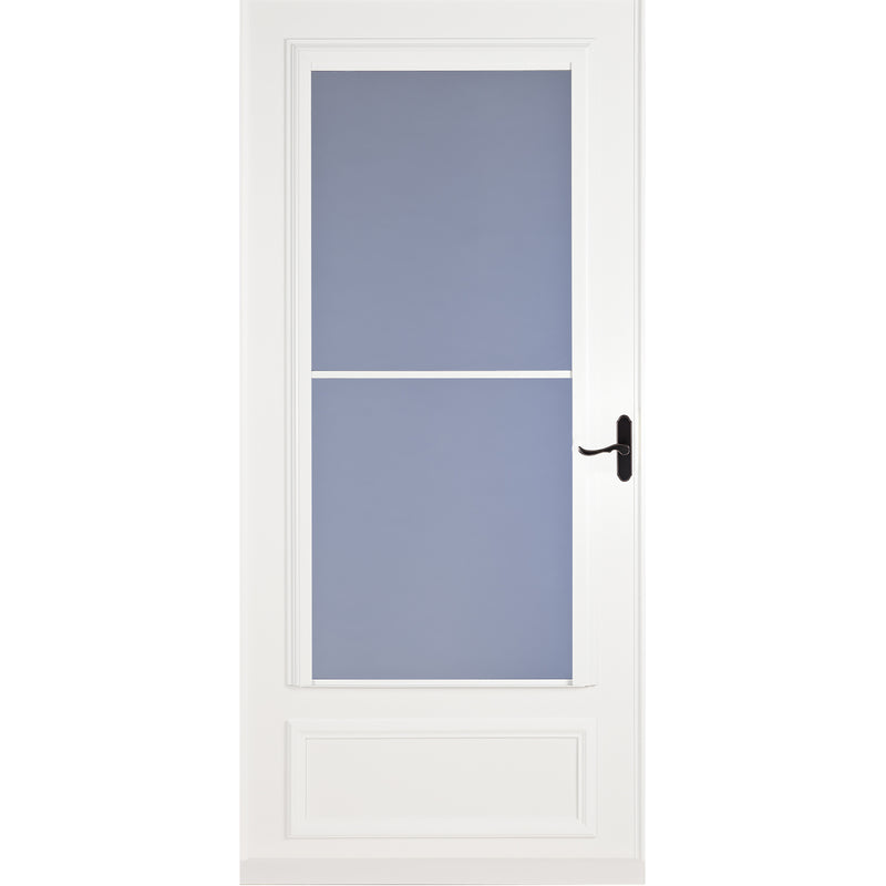 Larson 81 in. H X 32 in. W Vinyl/Wood White Mid-View Reversible Self-Storing Storm Door