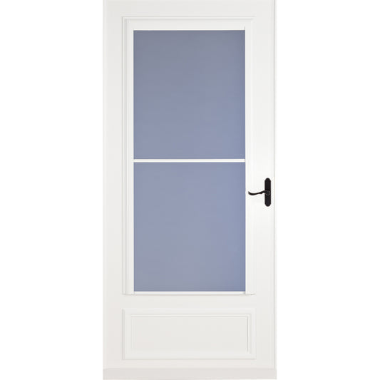 Larson 81 in. H X 32 in. W Vinyl/Wood White Mid-View Reversible Self-Storing Storm Door