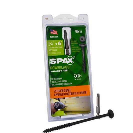 SPAX PowerLag 1/4 in. in. X 6 in. L T-30 Washer Head Serrated Structural Screws