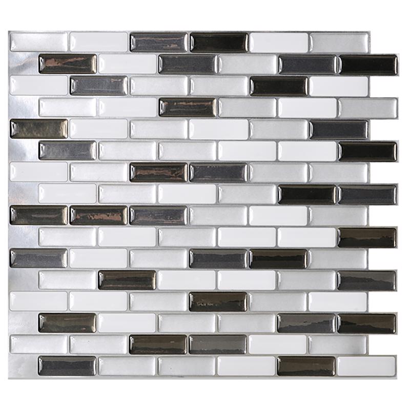 Smart Tiles 9.1 in. W X 10.2 in. L Mosaic Vinyl Adhesive Wall Tile 4 pc