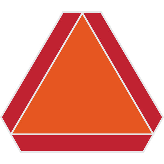 HILLMAN English Orange/Red Slow Moving Vehicle Sign 14 in. H X 16 in. W