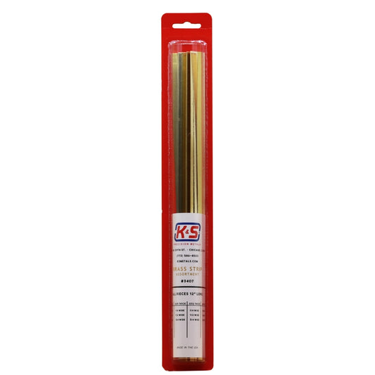 K&S 12 in. L Mill Brass Assorted Strip