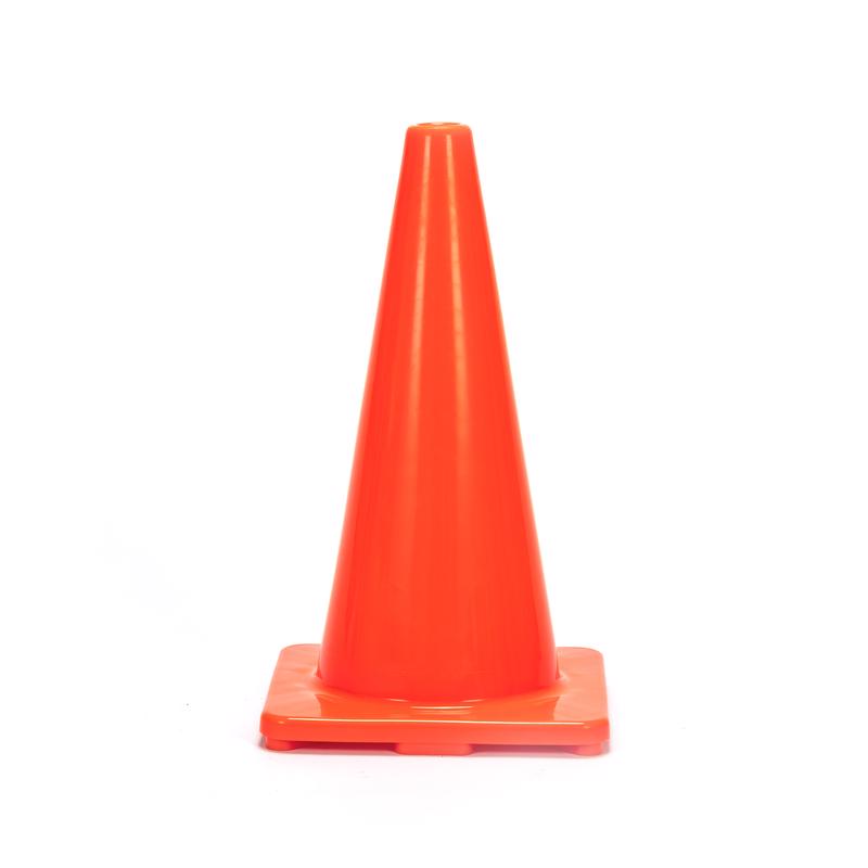 Home Plus Orange Safety Cone 28 in. H X 14.5 in. W