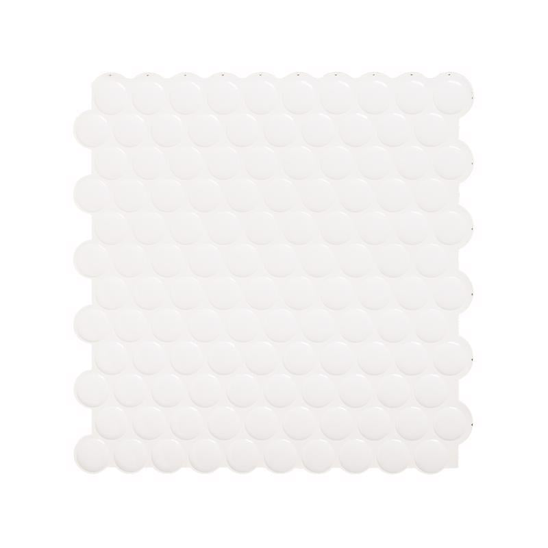 Smart Tiles 8.95 in. W X 8.98 in. L White Glazed Vinyl Adhesive Wall Tile 4 pc