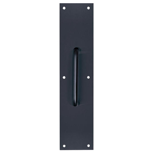 Tell 15 in. L Matte Black Stainless Steel Pull Plate