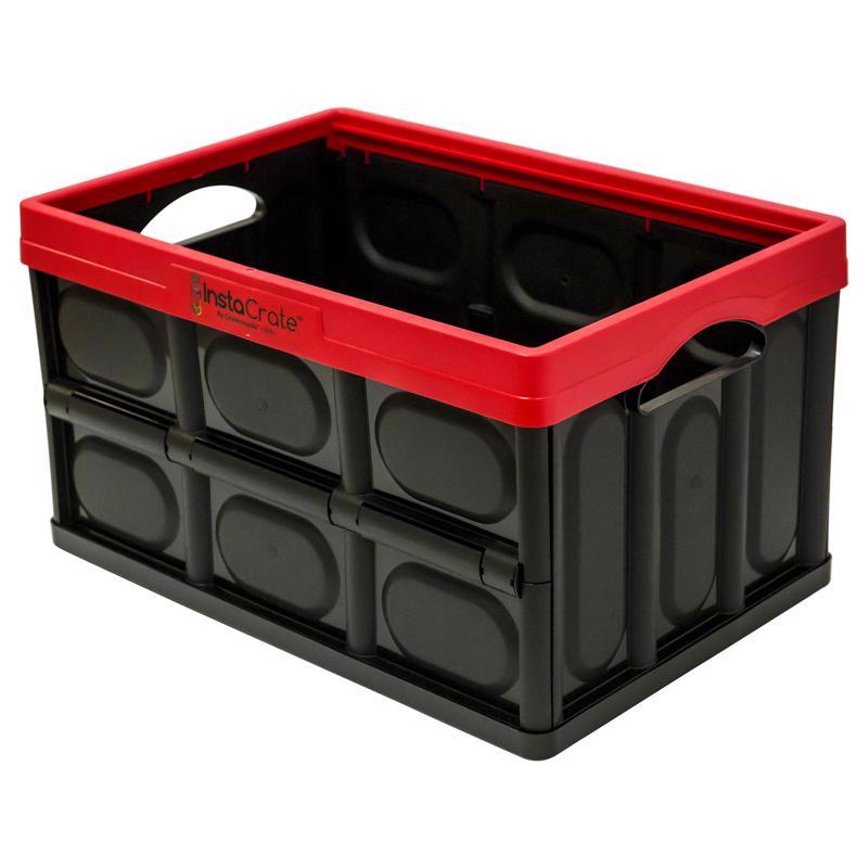 Greenmade InstaCrate 12 gal Black/Red Folding Crate 11.7 in. H X 14.2 in. W X 21 in. D Stackable