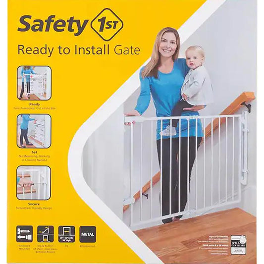 Safety 1st White 28 in. H X 29 - 42 in. W Metal Stairway Gate