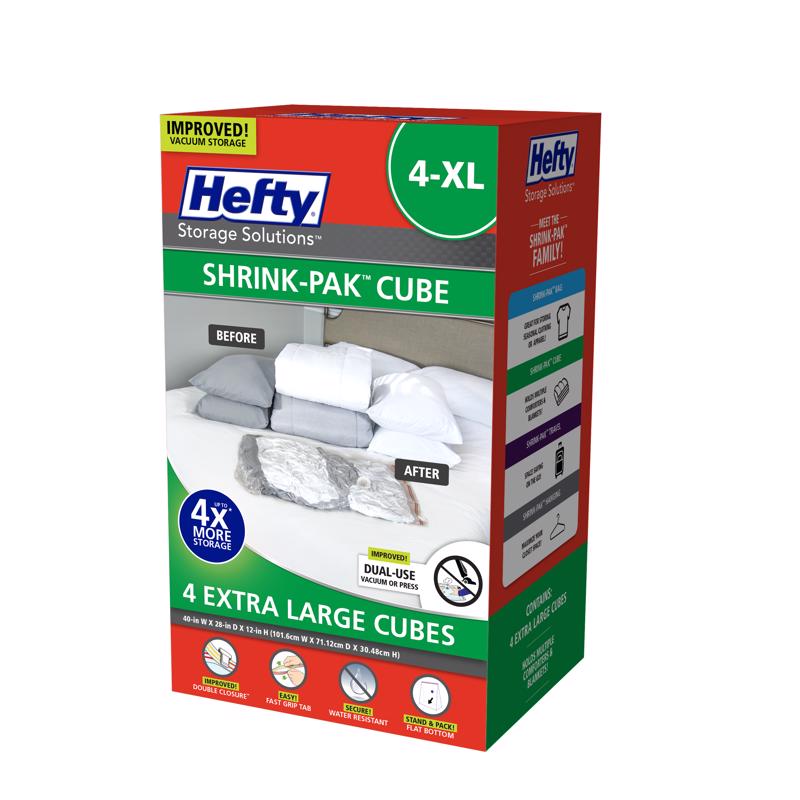 Hefty Shrink-Pak Clear Vacuum Cube Storage Bags