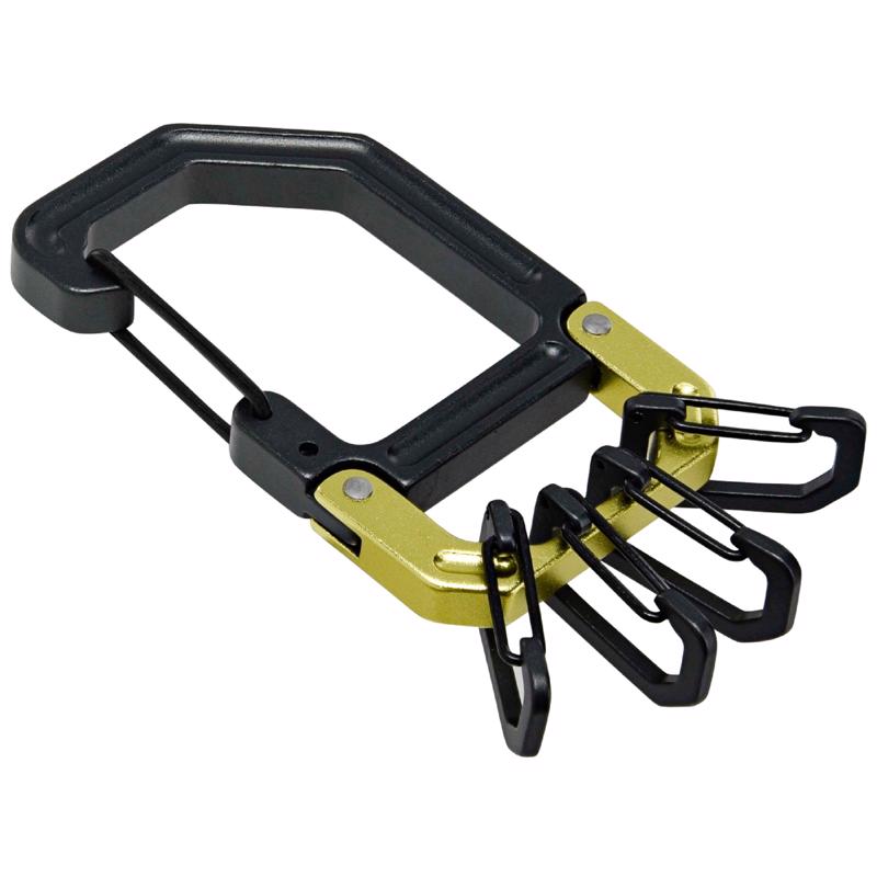 HILLMAN Apex Aluminum Black/Green Clip/Hook Carabiner Key Chain