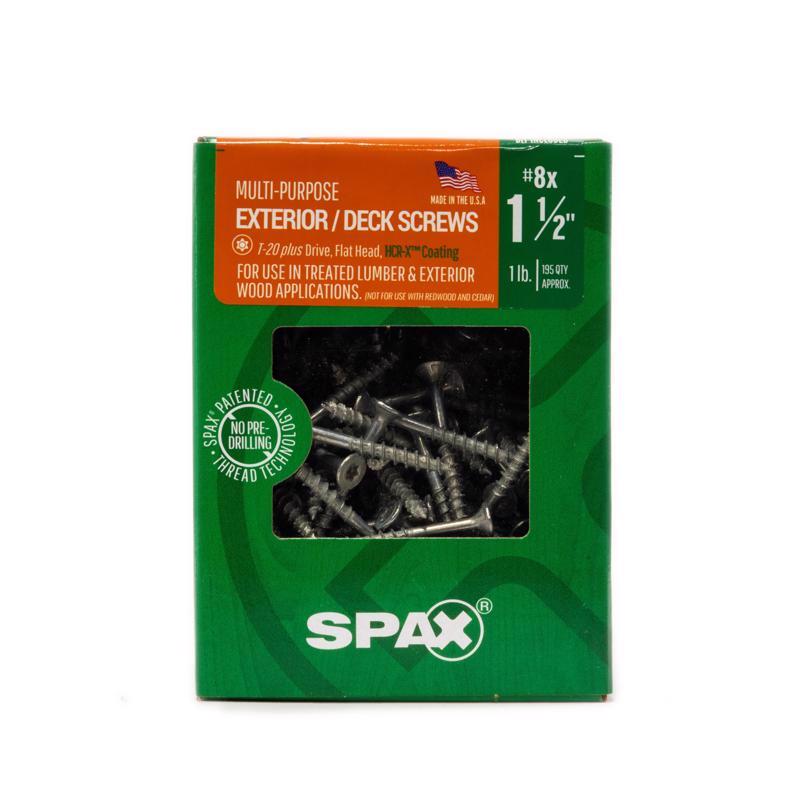 SPAX No. 8 in. X 1-1/2 in. L Gray Star Flat Head Deck Screws 1 lb 195 pc