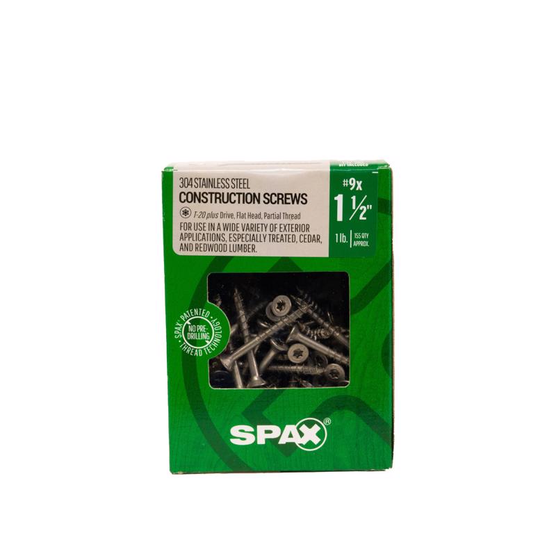 SPAX Multi-Material No. 9 Label X 1-1/2 in. L Star Flat Head Serrated Construction Screws